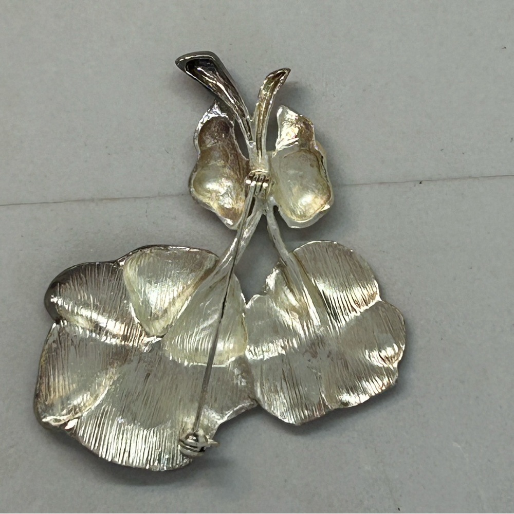 Pink Metallic Flower Pin Brooch‎ - Picture 6 of 6
